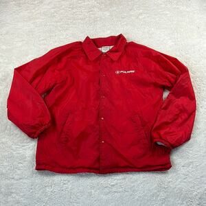 Vintage 80s Polaris Symbol red windbreaker jacket, size L‎